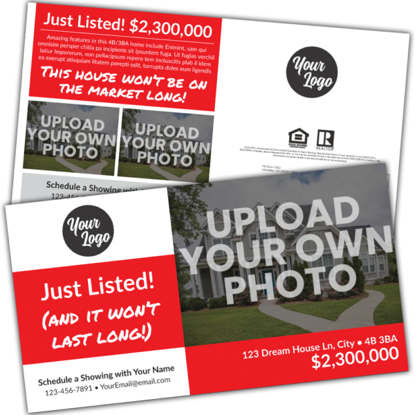 Just Listed with Home Features Postcard Template