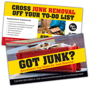 Junk Removal Service Postcard Template